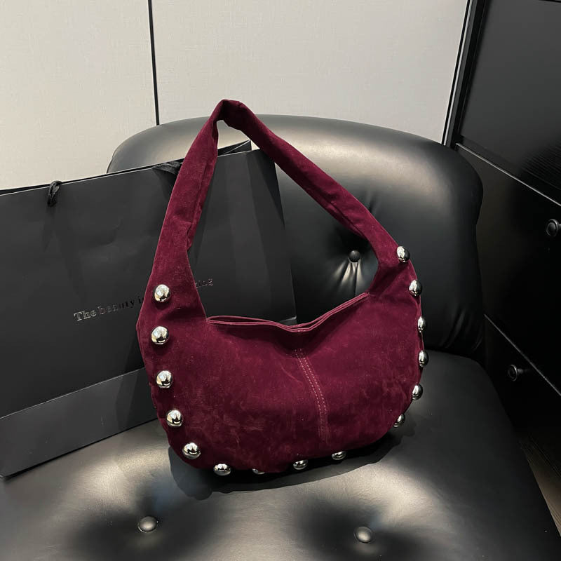 European And American Style Rivet Handbag Versatile Underarm Bag