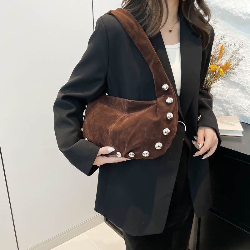 European And American Style Rivet Handbag Versatile Underarm Bag