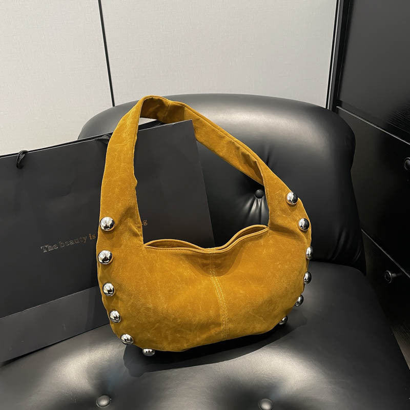 European And American Style Rivet Handbag Versatile Underarm Bag