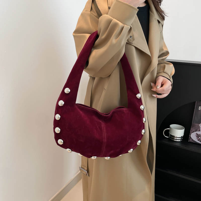 European And American Style Rivet Handbag Versatile Underarm Bag