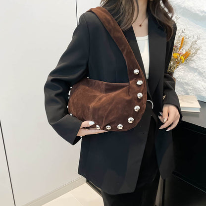 European And American Style Rivet Handbag Versatile Underarm Bag