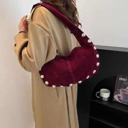 European And American Style Rivet Handbag Versatile Underarm Bag