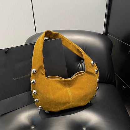 European And American Style Rivet Handbag Versatile Underarm Bag