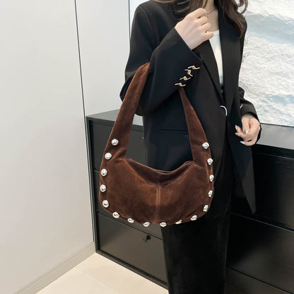 European And American Style Rivet Handbag Versatile Underarm Bag